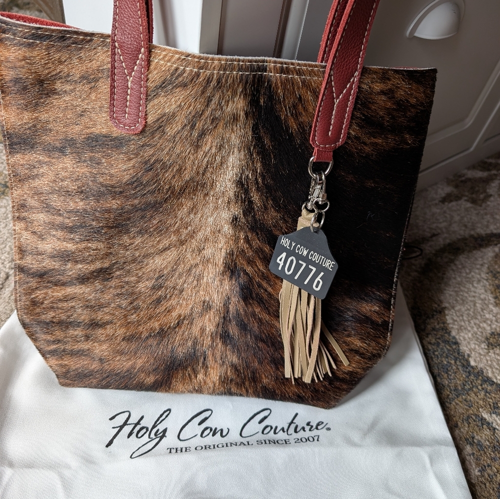 Brown and Red Women's Bag